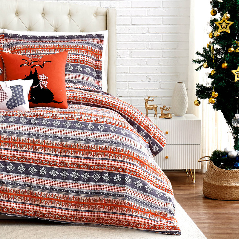 SouthShore Fine Linens Cozy Cottage Red Pink Blue Microfiber Reversible Comforter Set Reviews Wayfair